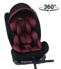 ISOFIX-es 360°-ban forgatható Mama Kiddies Rotary Protect GT biztonsági autósülés (0-36 kg) piros színben ajándék napvédővel