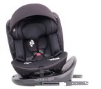   ISOFIX-es 360°-ban forgatható Mama Kiddies i-Size Power GT2 biztonsági autósülés (40 -150 cm) fekete színben ajándék napvédővel