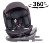 ISOFIX-es 360°-ban forgatható Mama Kiddies i-Size Power GT2 biztonsági autósülés (40 -150 cm) fekete színben ajándék napvédővel