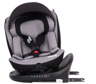   ISOFIX-es 360°-ban forgatható Mama Kiddies i-Size Power GT2 biztonsági autósülés (40 -150 cm) szürke színben ajándék napvédővel