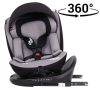 ISOFIX-es 360°-ban forgatható Mama Kiddies i-Size Power GT2 biztonsági autósülés (40 -150 cm) szürke színben ajándék napvédővel