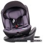 ISOFIX-es 360°-ban forgatható Mama Kiddies i-Size Power GT2 biztonsági autósülés (40 -150 cm) sötétszürke színben ajándék napvédővel