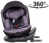 ISOFIX-es 360°-ban forgatható Mama Kiddies i-Size Power GT2 biztonsági autósülés (40 -150 cm) sötétszürke színben ajándék napvédővel