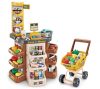 Mama Kiddies 47 részes 79 cm magas szuper shopping set bevásárlókocsival és rengeteg extrával barna színben