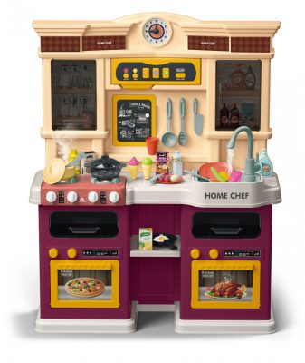 Mama Kiddies 85 részes 83 cm magas Home Chef lila játék babakonyha szett kiegészítőkkel