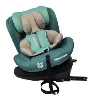   ISOFIX-es 360°-ban forgatható Mama Kiddies Racing biztonsági autósülés (40 -125 cm) zöld színben + Ajándék fejvédő párna