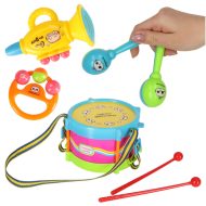   Hangszerekből álló készlet gyermekeknek - dob és csörgők