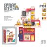 Mama Kiddies 77 részes 93 cm magas Spray Kitchen babakonyha szett piros színben