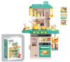 Mama Kiddies 50 részes 78 cm magas Spray Kitchen babakonyha szett türkiz színben