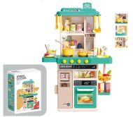   Mama Kiddies 50 részes 78 cm magas Spray Kitchen babakonyha szett türkiz színben